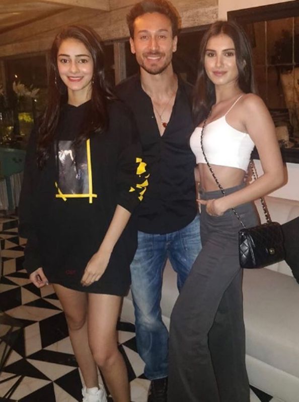 Ananya Panday with Tiger Shroff and Tara Sutaria