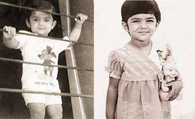 Childhood photos of Sushmita Sen