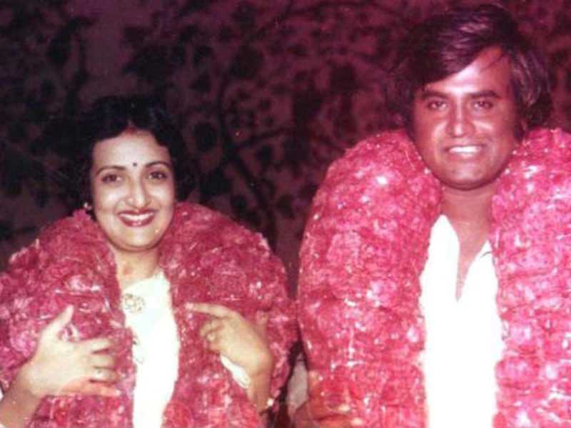 Rajinikanth with his wife