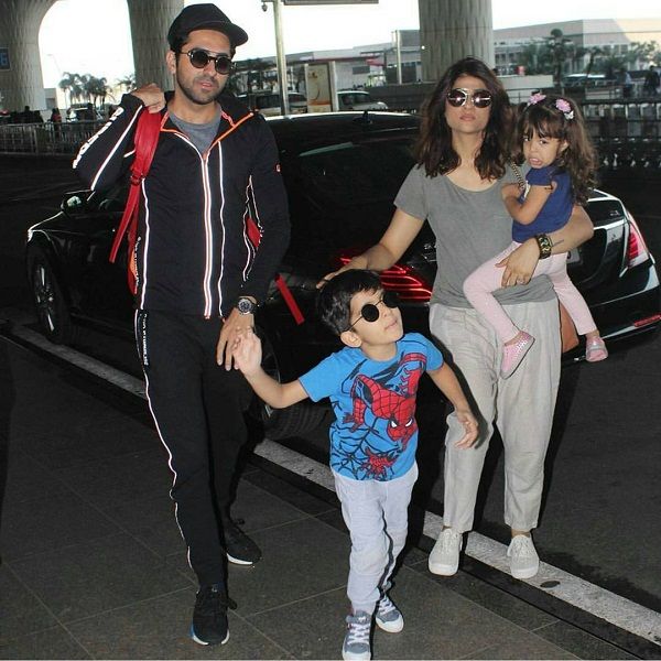 Ayushmann with his wife and kids