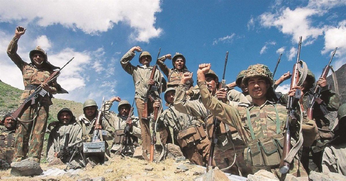 Indian army after triumph in Kargil war
