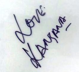 Kangana Ranaut signature