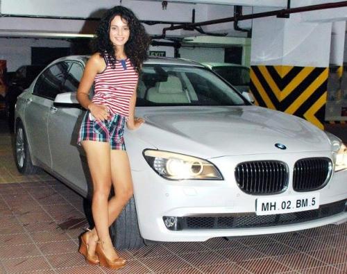 Kangana Ranaut with her car