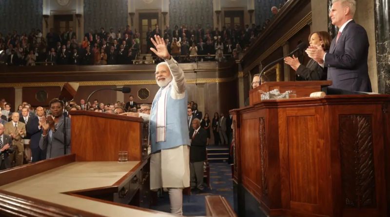 Prime Minister Narendra Modi addressing the joint session of the US Congress in June 2023