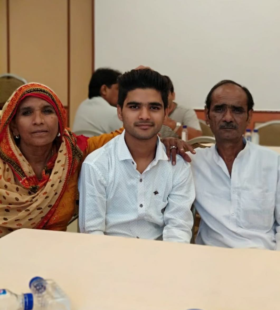 Salman Ali with his Parents