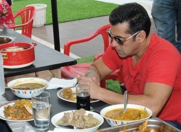 Salman Khan enjoying food