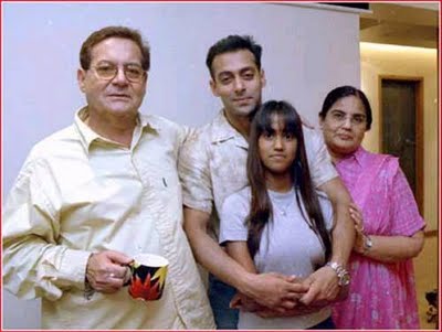 Salman Khan with his parents and sister Arpita