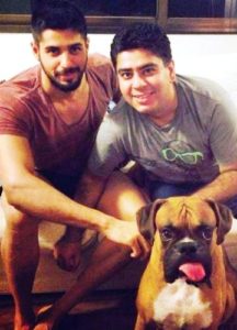 Sidharth Malhotra with his -dog