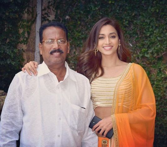 Srinidhi with her father Ramesh Shetty