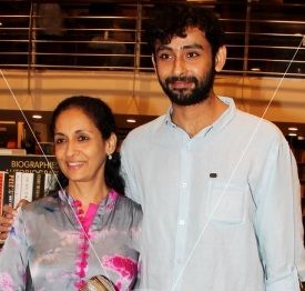Swaroop Sampat with her elder son Aniruddh Rawal
