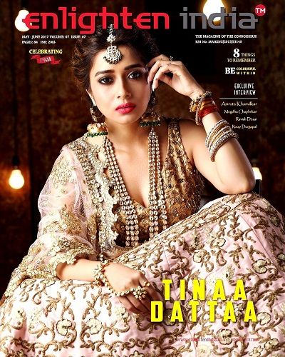 Tina Datta on the Enlighten India Magazine cover