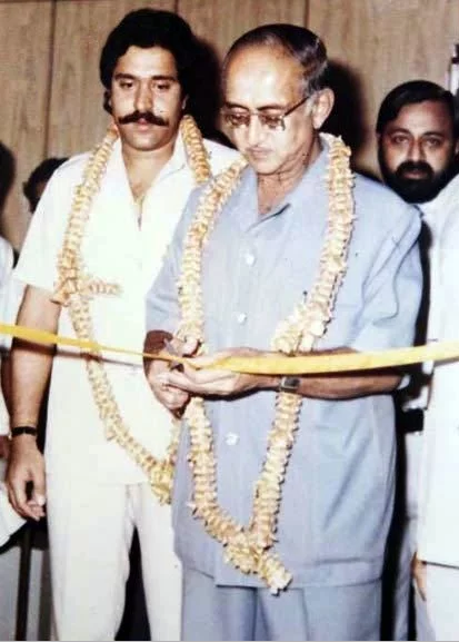 Vijay Mallya with his father Vittal Mallya