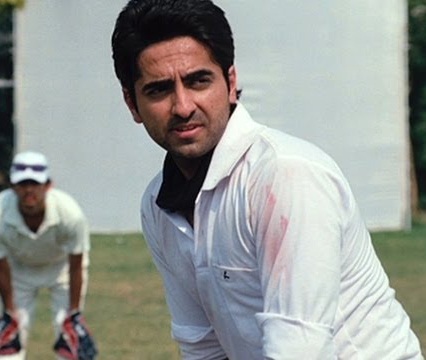 Ayushmann playing Cricket