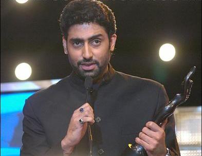 Abhishek Bachchan with Filmfare Award