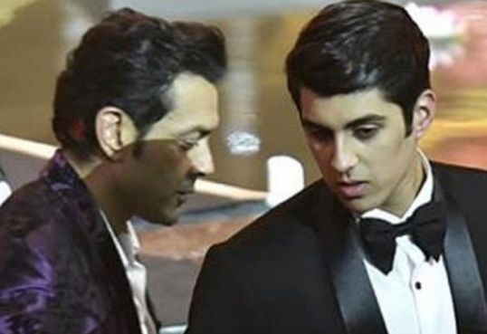 Aryaman Deol With His Father, Bobby Deol At IIFA