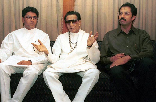 Bal Thackeray with Raj and Uddhav Thackeray