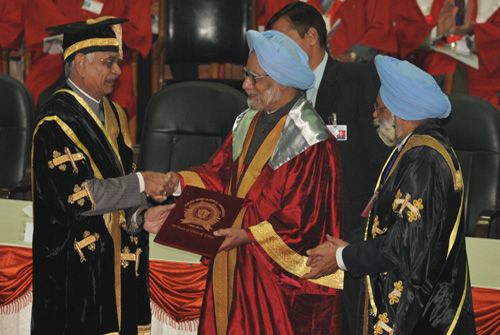 Dr Manmohan Singh conferred with an Honorary Doctoral