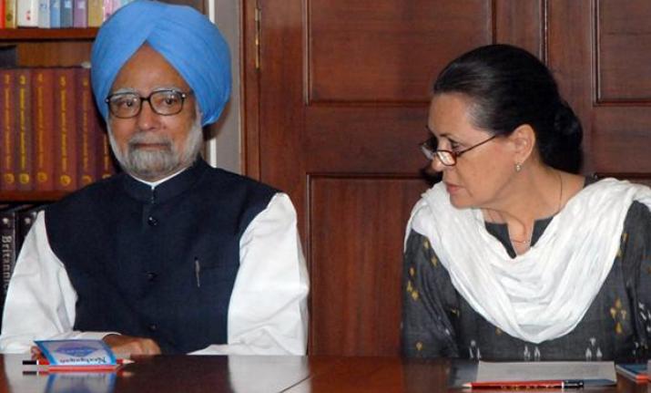 Dr Singh with Sonia Gandhi