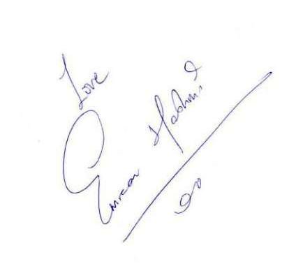 Emraan Hashmi's autograph