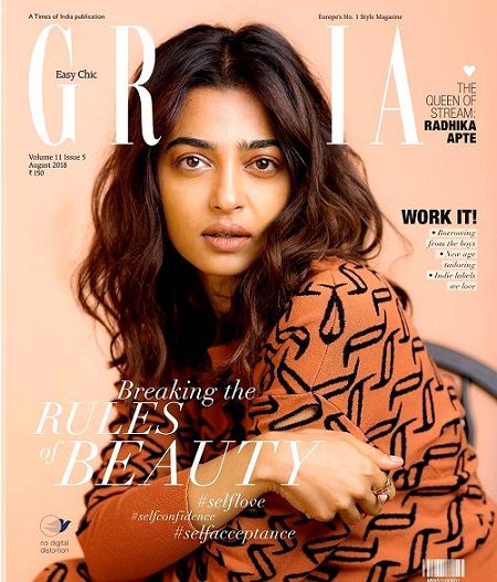 Radhika Apte’s appearance on the Grazia India magazine cover
