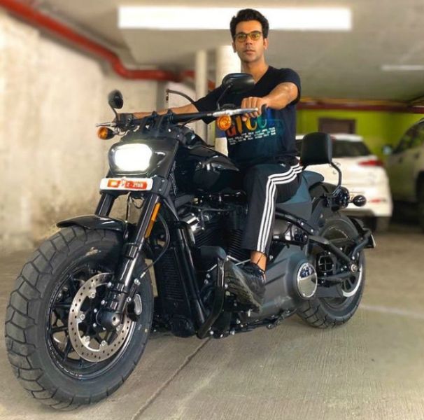 Rajkummar Rao Posing on His Harley Davidson Fat Bob