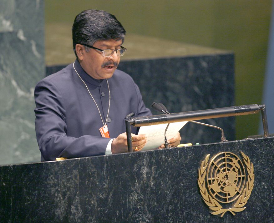Ravi Shankar Prasad At 61st UN General Assembly In New York