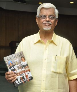 Sanjaya Baru with his Book, The Accidental Prime Minister