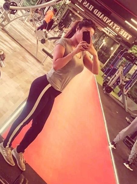 Shehnaz Kaur Gill in the gym