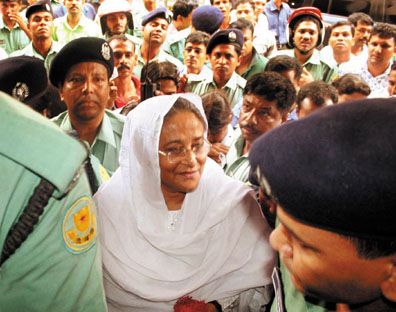 Sheikh Hasina's arrest on charges of corruption