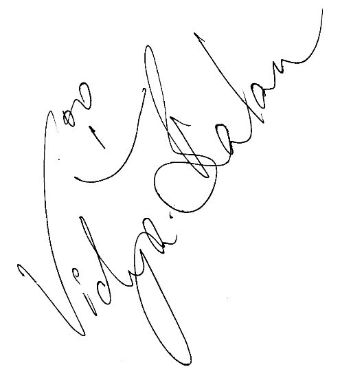Vidya Balan's signature