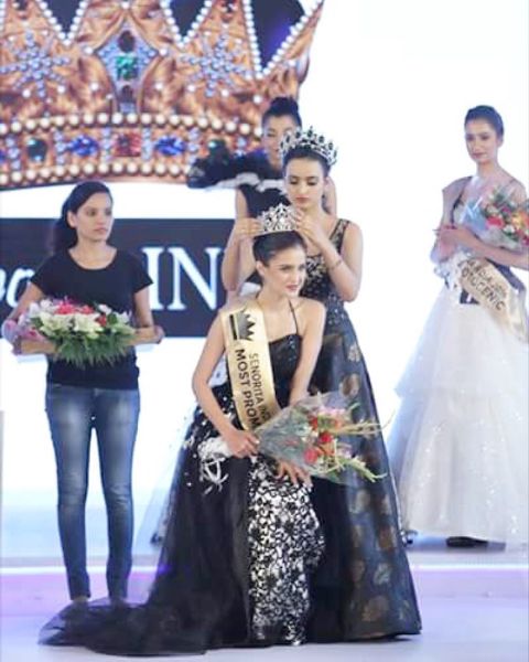 Aarushi Sharma as the Miss Intercontinental India 2016
