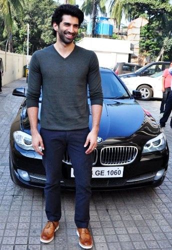 Aditya Roy Kapur with his BMW