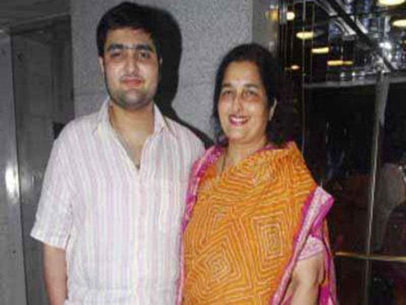 Anuradha Paudwal with her son Aditya Paudwal