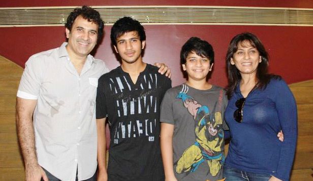 Archana Puran Singh with her husband and sons