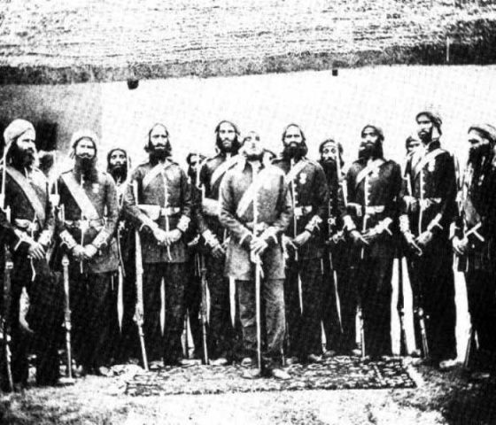 Havildar Ishar Singh With His Troops
