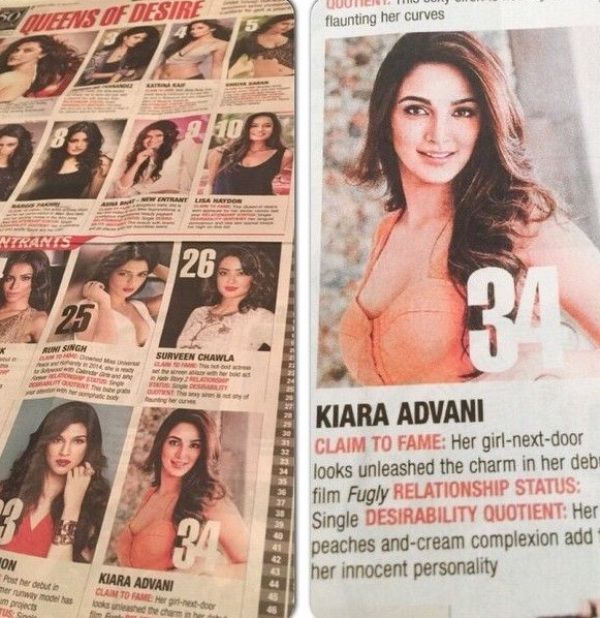Kiara Advani Voted Most Desirable Women Of The Year