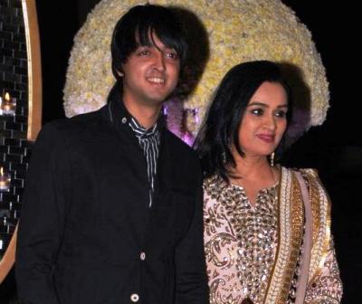 Priyank Sharma with his mother