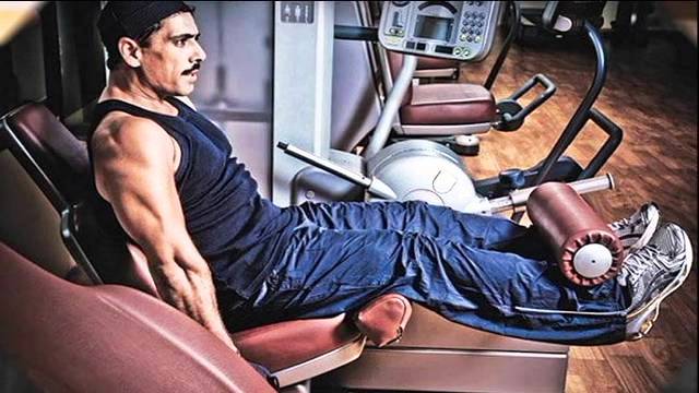 Robert Vadra working out in gym