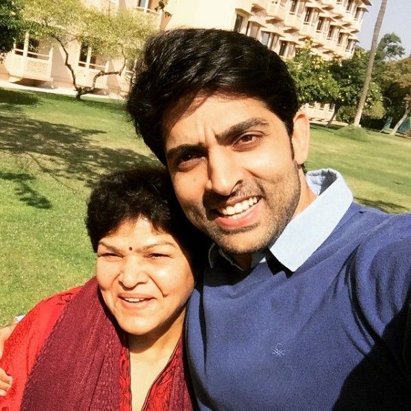 Adhvik Mahajan with his mother