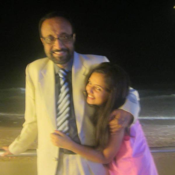 Ahsaas Channa with her father