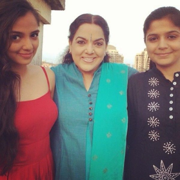 Ahsaas Channa with her mother and sister