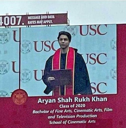 Aryan Khan on his graduation day
