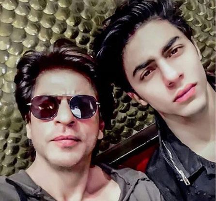 Aryan Khan with his father