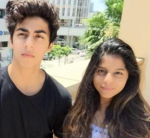 Aryan Khan with his sister