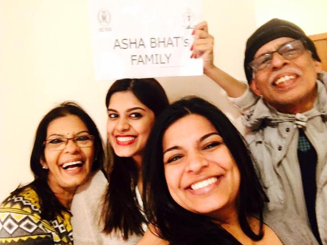 Asha Bhat with her family