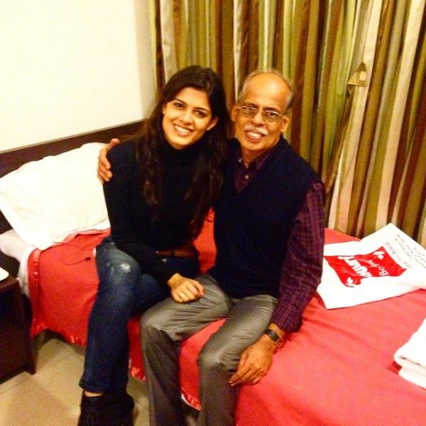 Asha Bhat with her father
