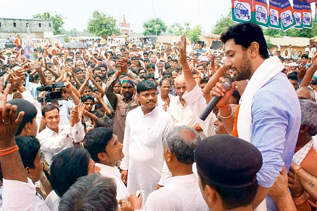 Chirag Paswan In An Election Campaign