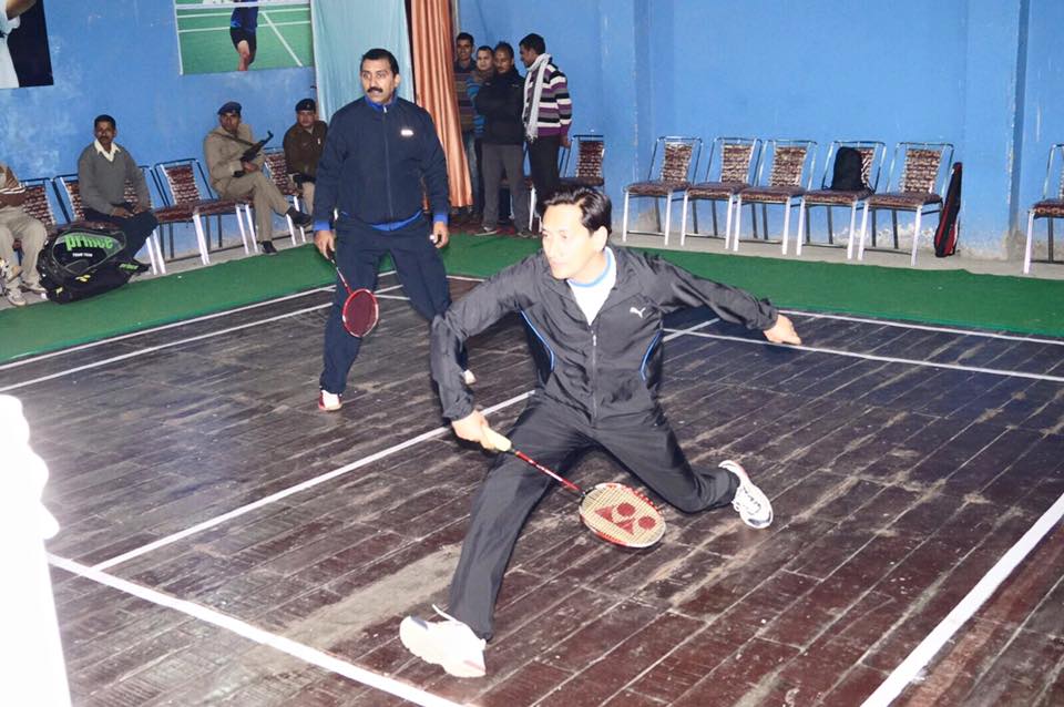 Deepak Rawat Playing Badminton