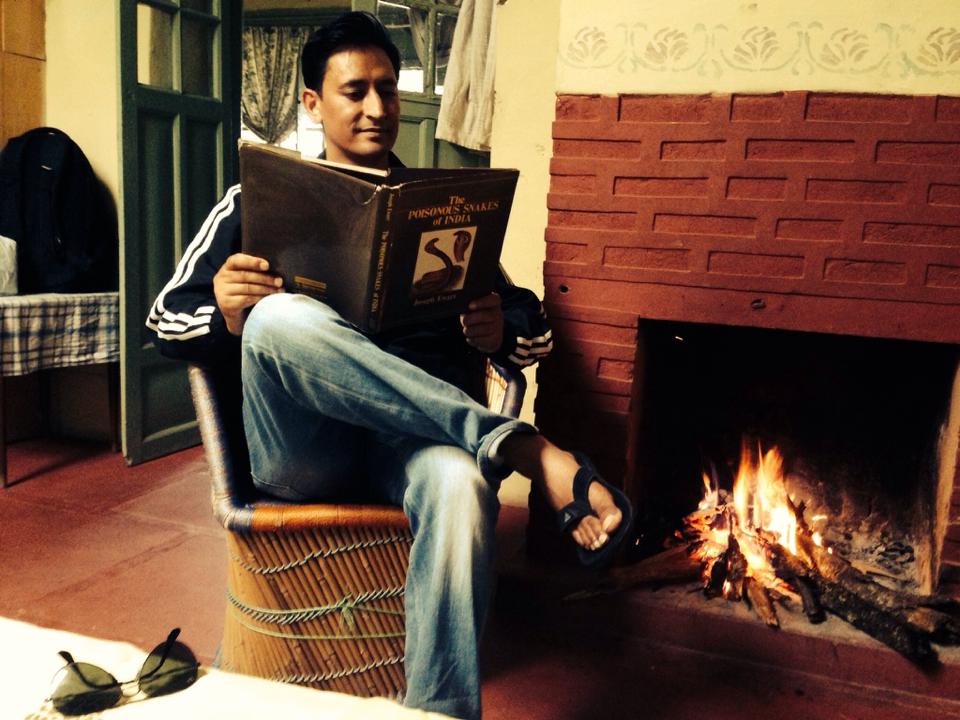 Deepak Rawat Reading A Book
