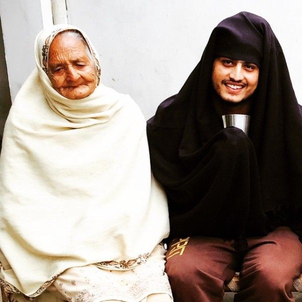 Gurnam Bhullar with his grandmother